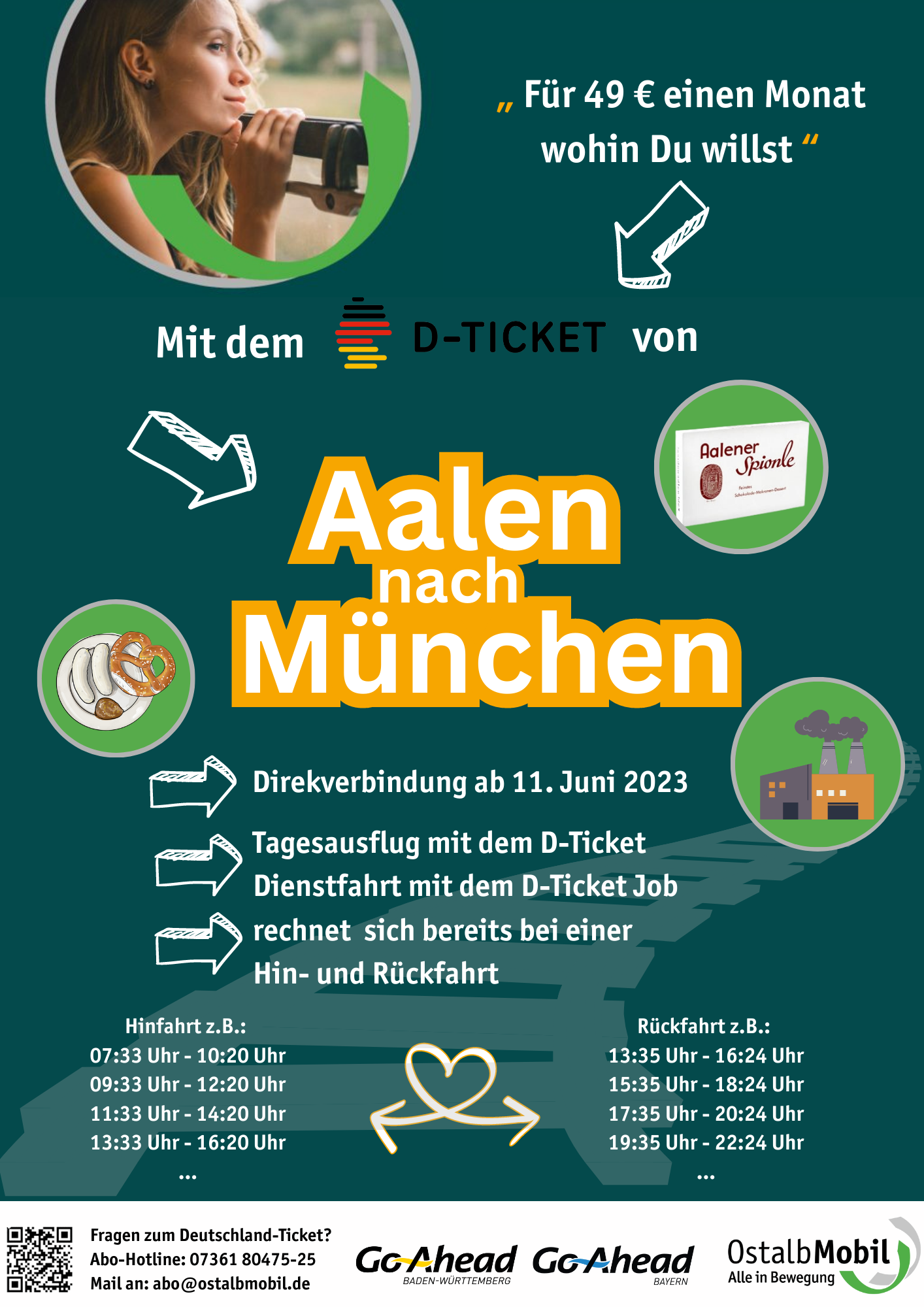 Werbemotiv Das Jugendticket BW genau deins