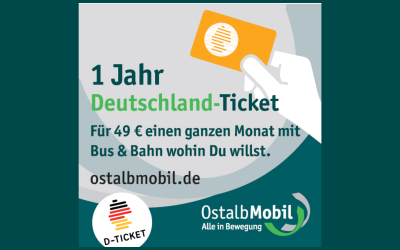 1 Jahr Deutschland-Ticket bei OstalbMobil
